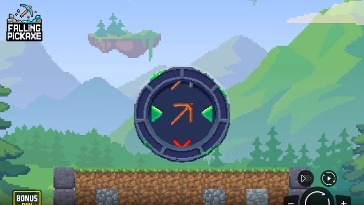 Кадр из игры Falling Pickaxe